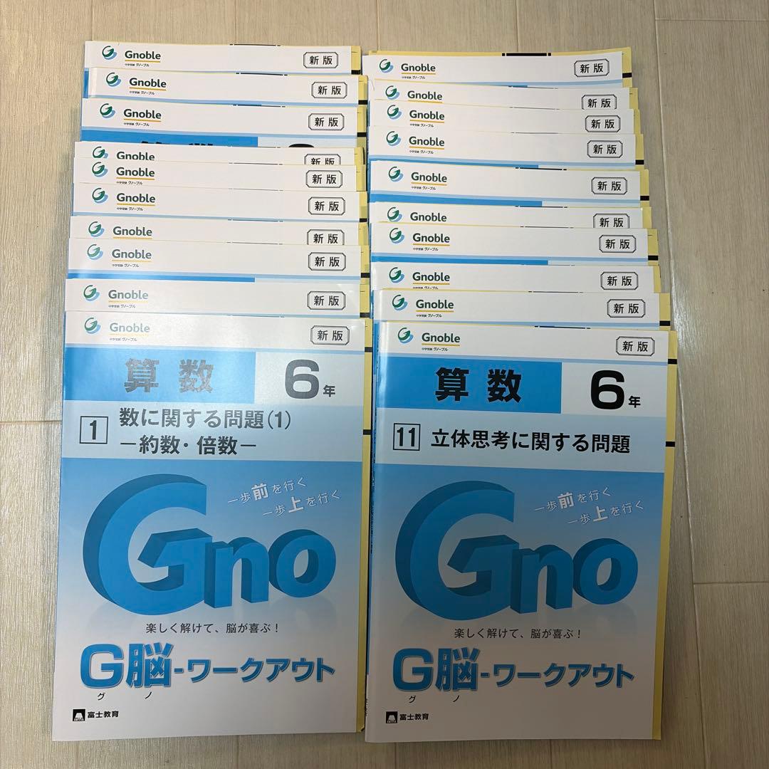 ［新品］算数 G脳ワークアウト6年 全20巻冊グノーブル　グノワークアウト