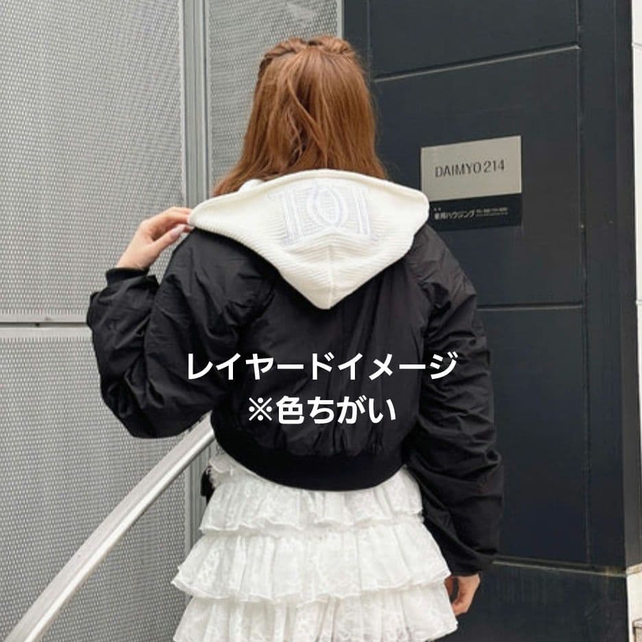 ダーリッチ DDショートニットジップパーカー グレー F