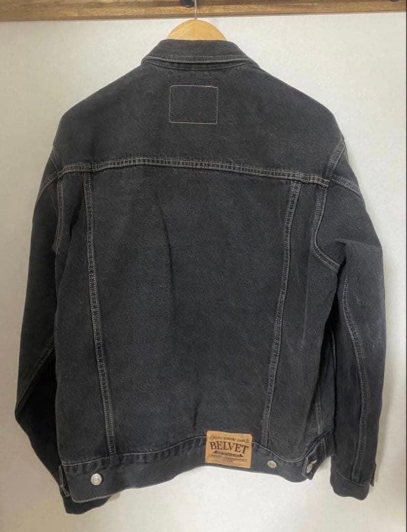 BELVET デニムジャケット Gジャン ブラック Lサイズ