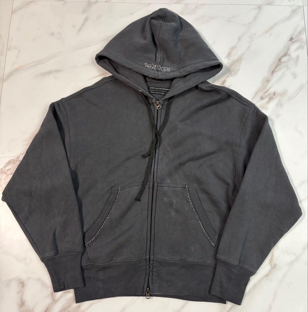 トップス SCULPTOR Beaded Saint Hoodie Charcoal