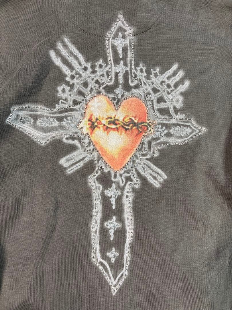 トップス SCULPTOR Beaded Saint Hoodie Charcoal