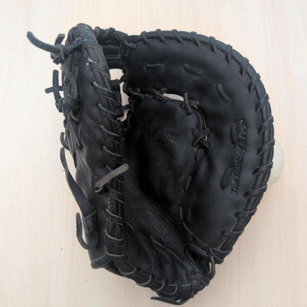 Rawlings 黒 軟式ミット ファースト用 本革