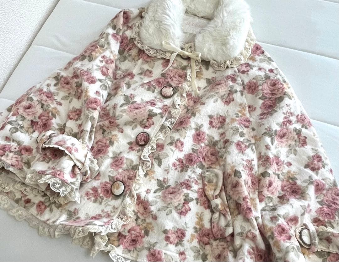 LIZ LISA リズリサ ※訳あり 花柄ポンチョ コート 希少品 平成 姫系