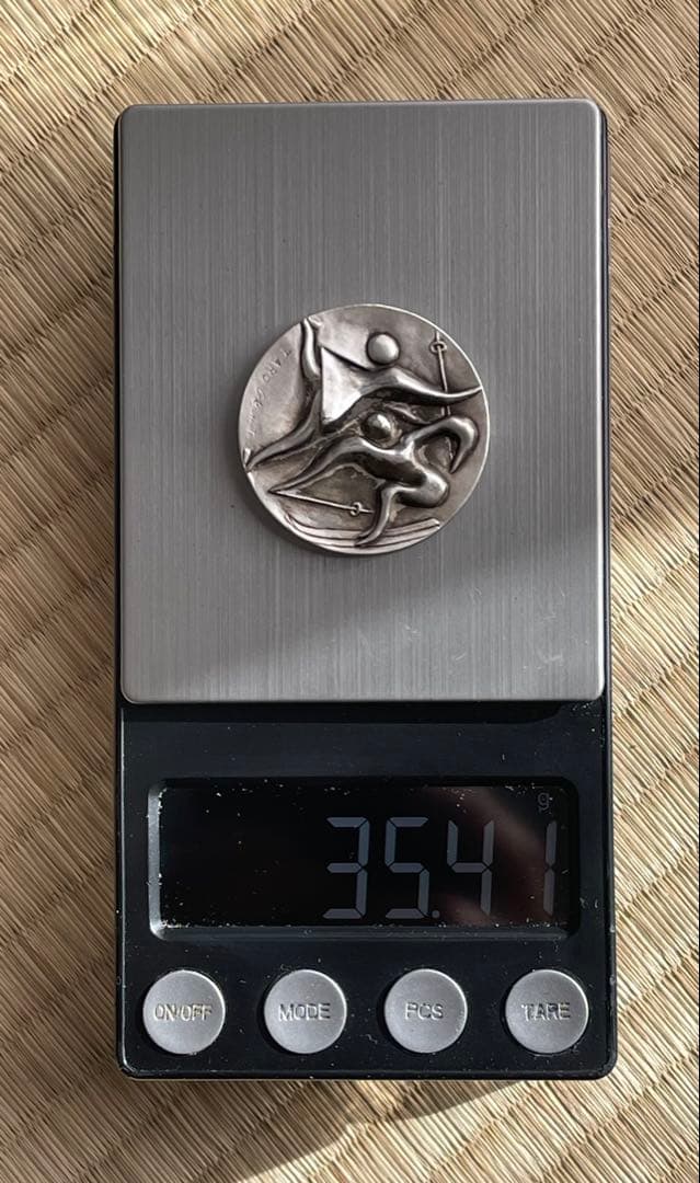 純銀 純銀メダル 岡本太郎 72' 札幌五輪 造幣局刻印有 35.4g