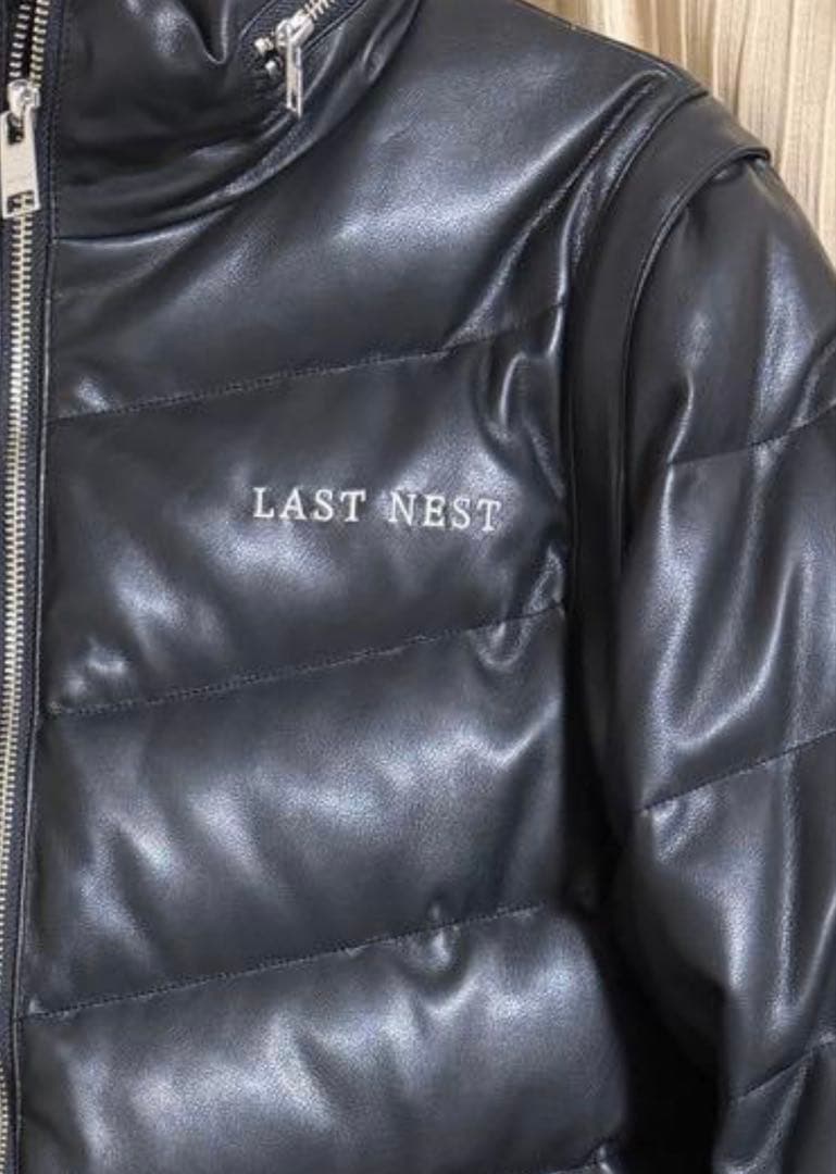 LASTNEST レザー ダウンジャケット ベスト 4way Lサイズ