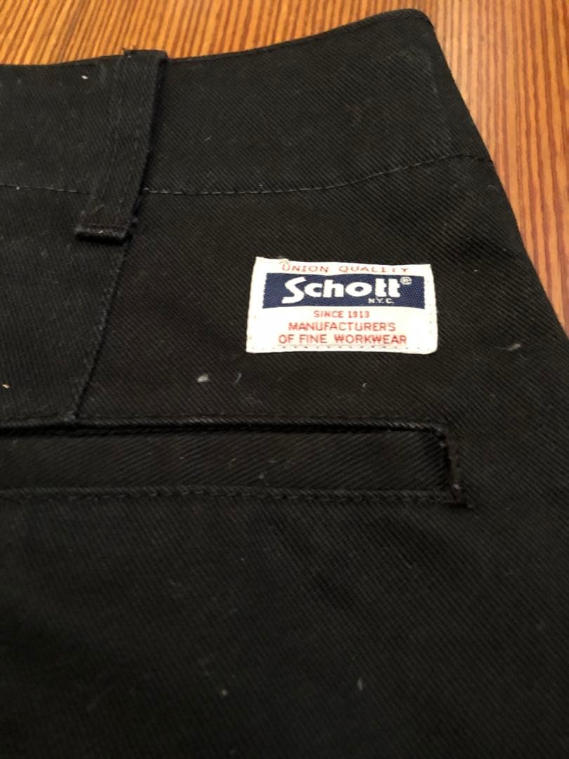 ショット　TC WORK PANTS ブラック M チノパン　schott