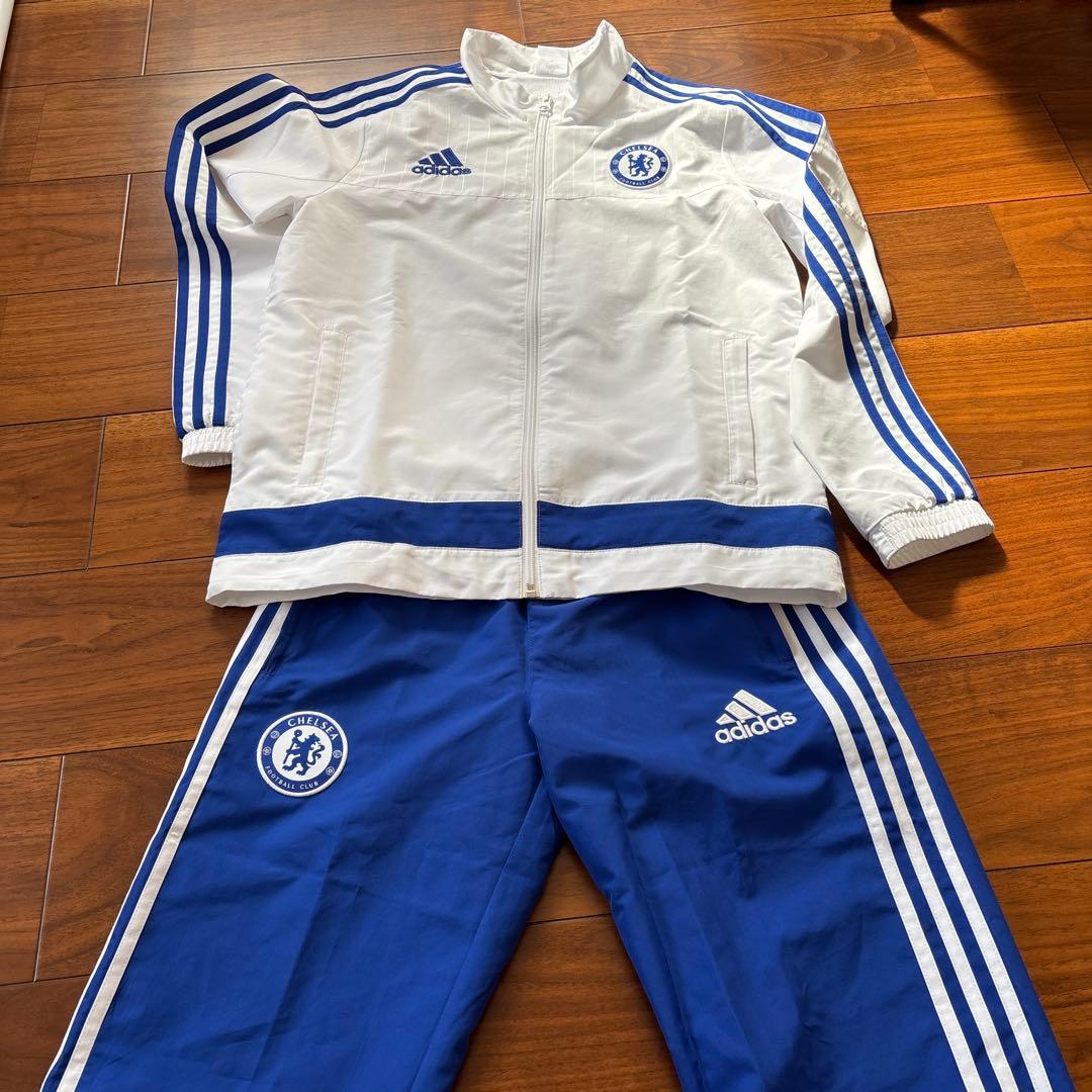 adidas Chelsea ジャージ J160 ホワイト/ブルー