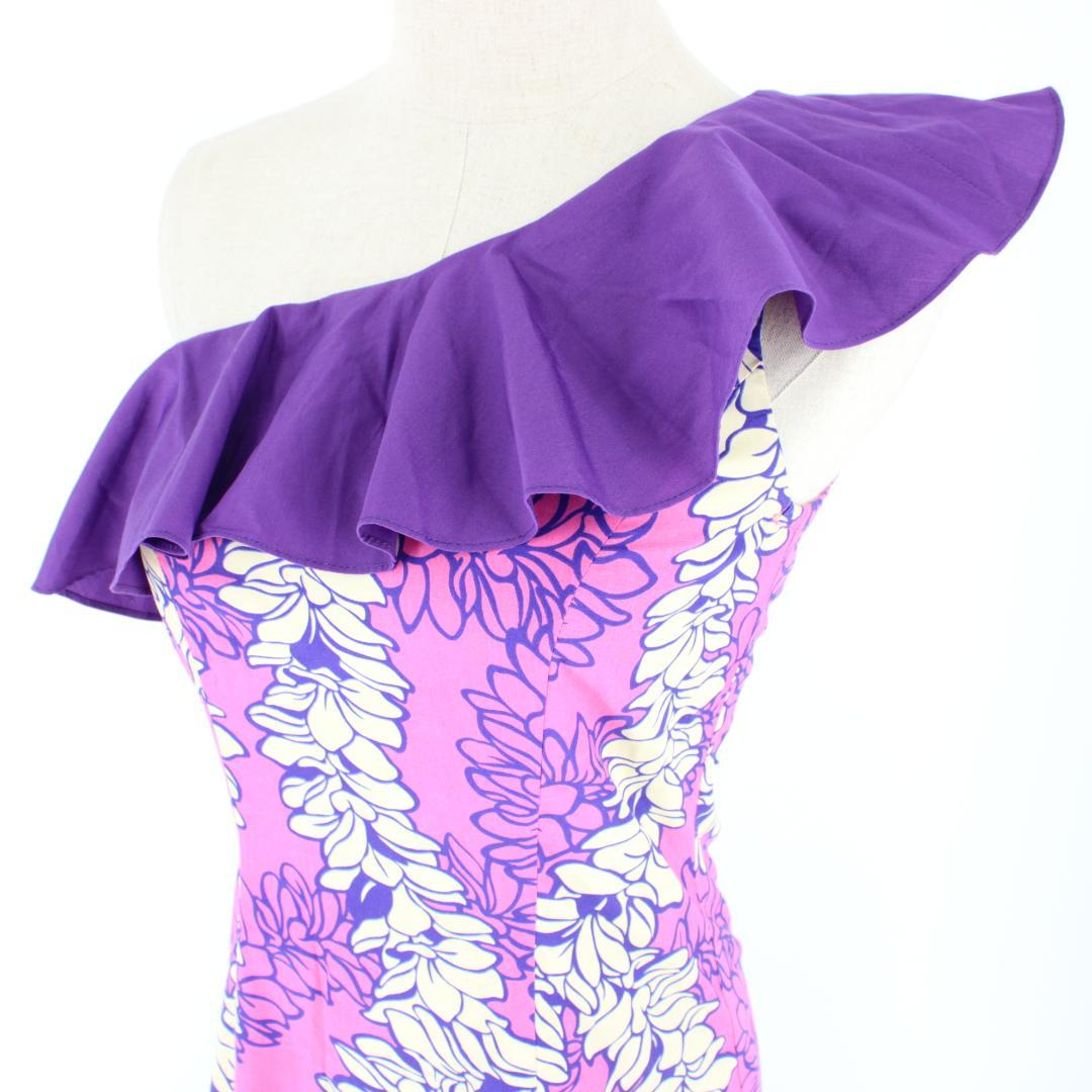 【美品 日本製 フラダンス衣装】パープル MermaidLine ワンピース