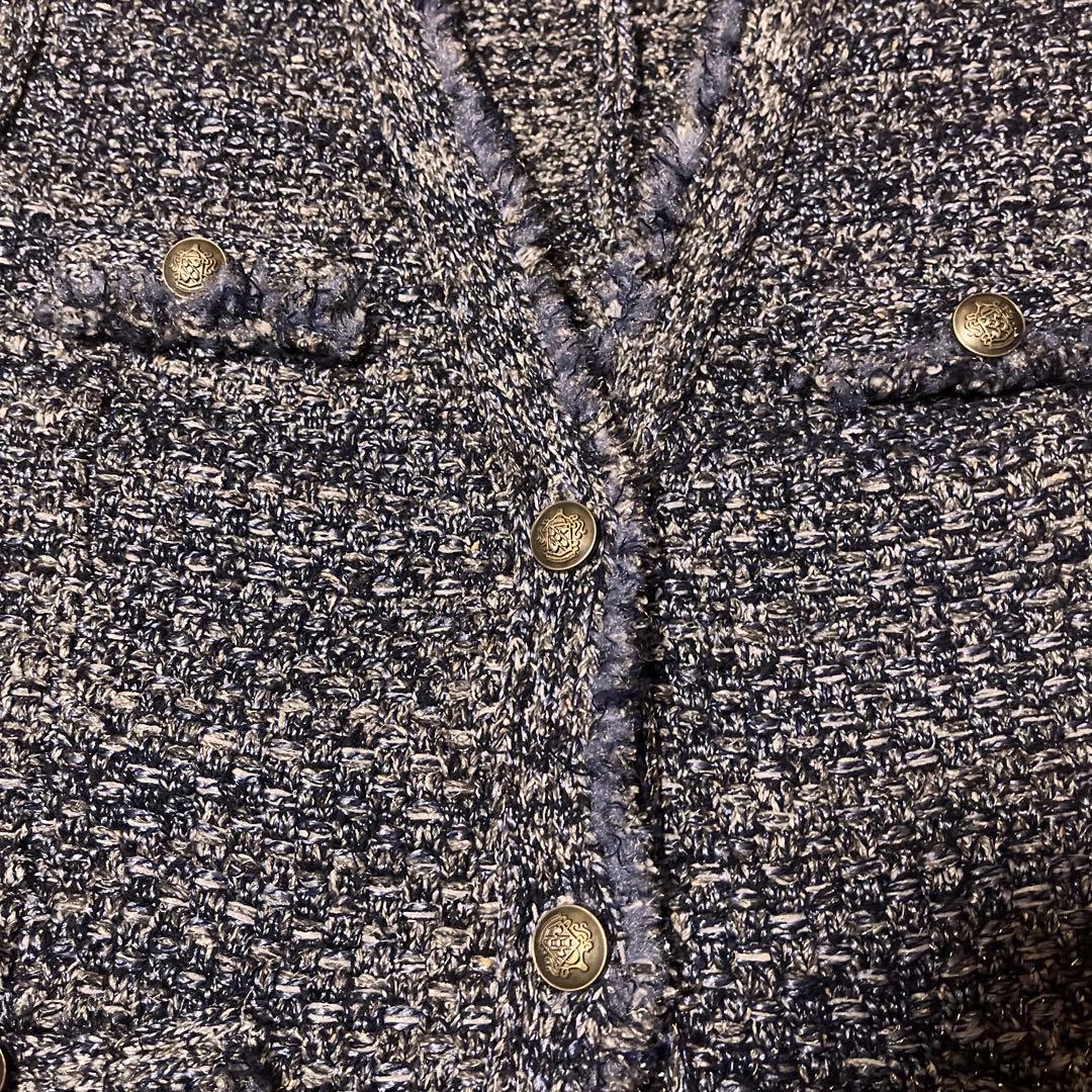 DAMA collection ネイビー系ツイード風ベスト
