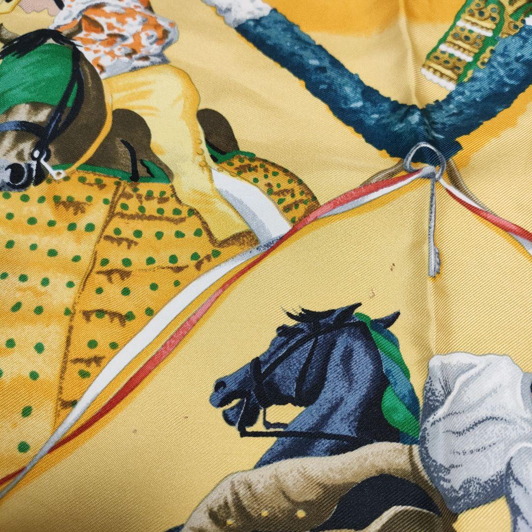 HERMES カレ90 PLAZA DE TOROS 闘牛場エルメス オレンジ