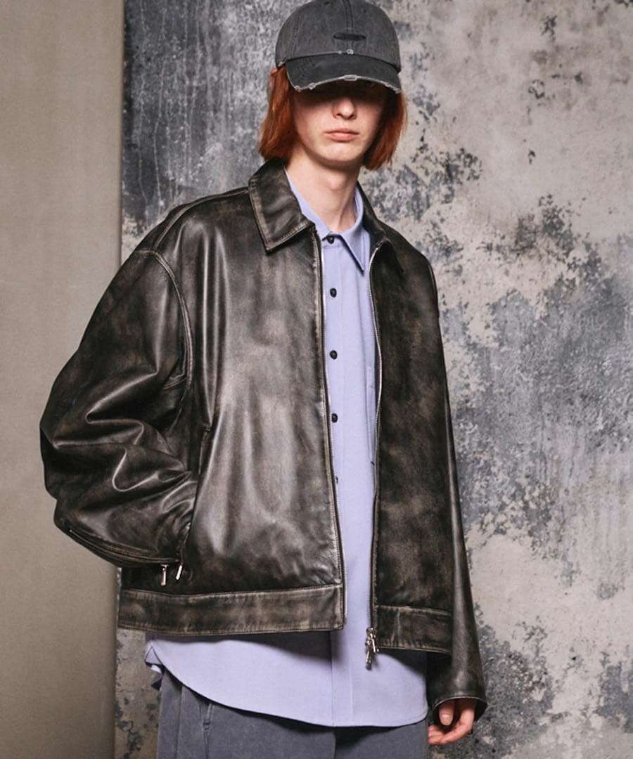 MAISON SPECIAL レザーライダース 02 D.BLK 試着のみ 美品