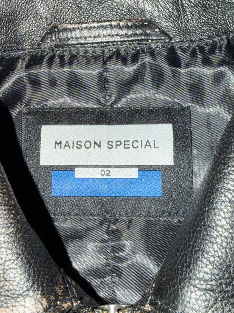 MAISON SPECIAL レザーライダース 02 D.BLK 試着のみ 美品