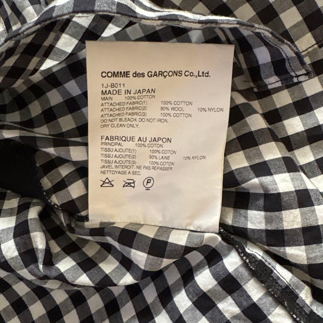 BLACK COMME des GARÇONS 長袖シャツ パッチワーク 切替