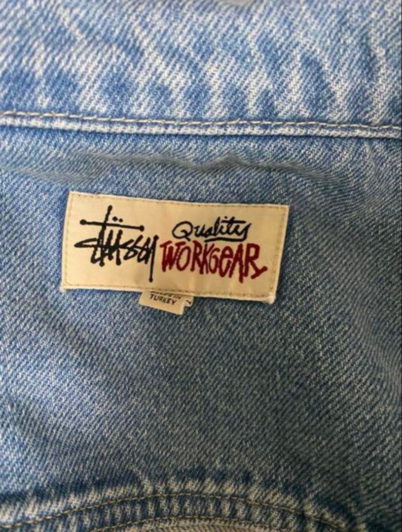 ジャケット・アウター stussy denim zip up work jacket L