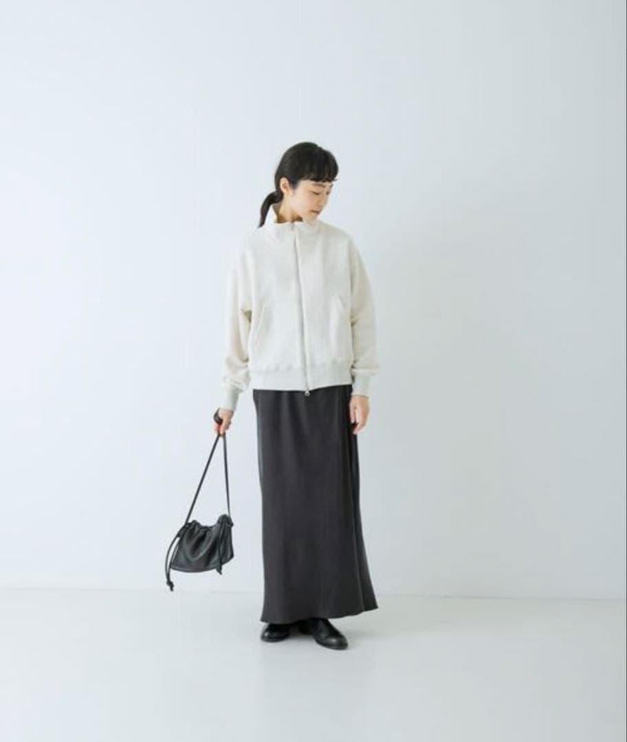 新品 かぐれ コットンスウェットスタンドジップ