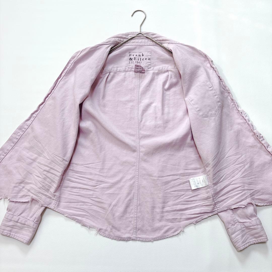 【希少サイズ】フランクアンドアイリーン EILEEN 長袖 シャツ ダメージ加工