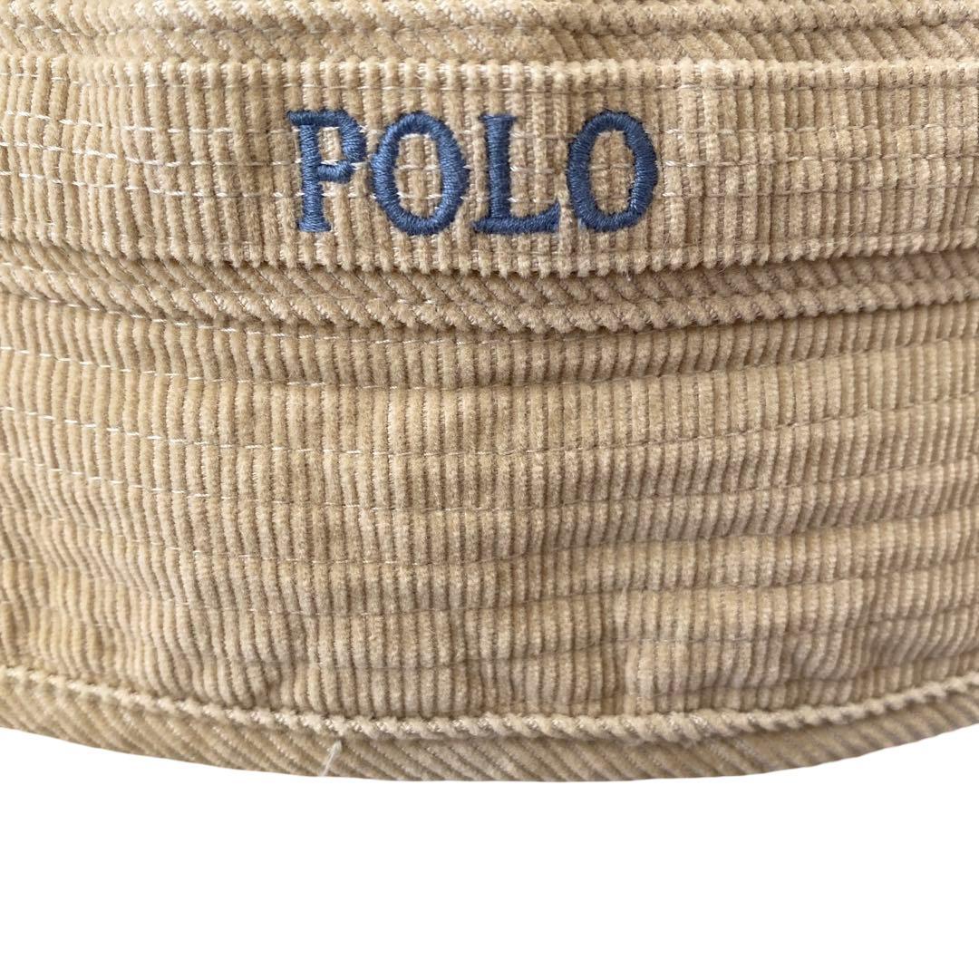 90s Polo ラルフローレン 細畝 コーデュロイ バケットハット ベージュ