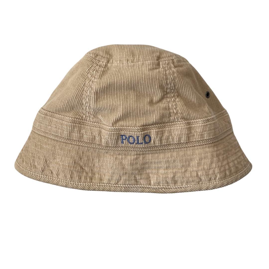 90s Polo ラルフローレン 細畝 コーデュロイ バケットハット ベージュ