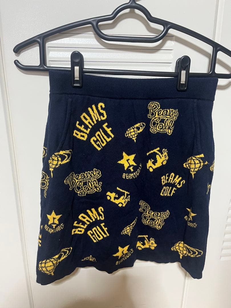 BEAMS GOLF ネイビー ロゴセーター&スカート