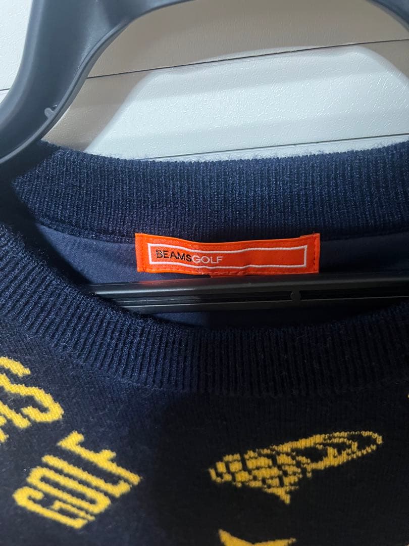BEAMS GOLF ネイビー ロゴセーター&スカート