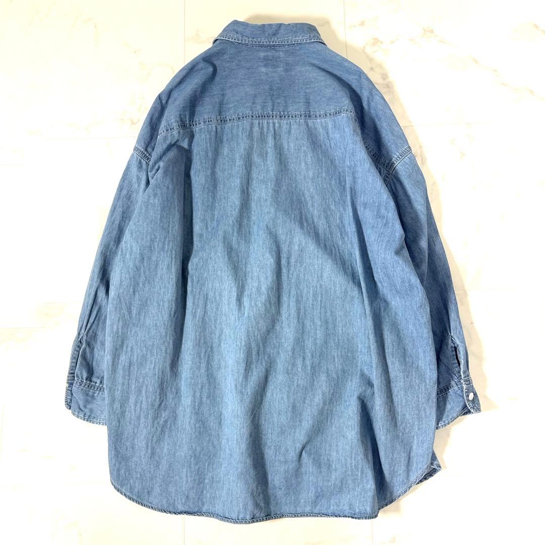Lee オーバーシルエットデニムシャツ　ゆったり　長袖　ルーズシルエット