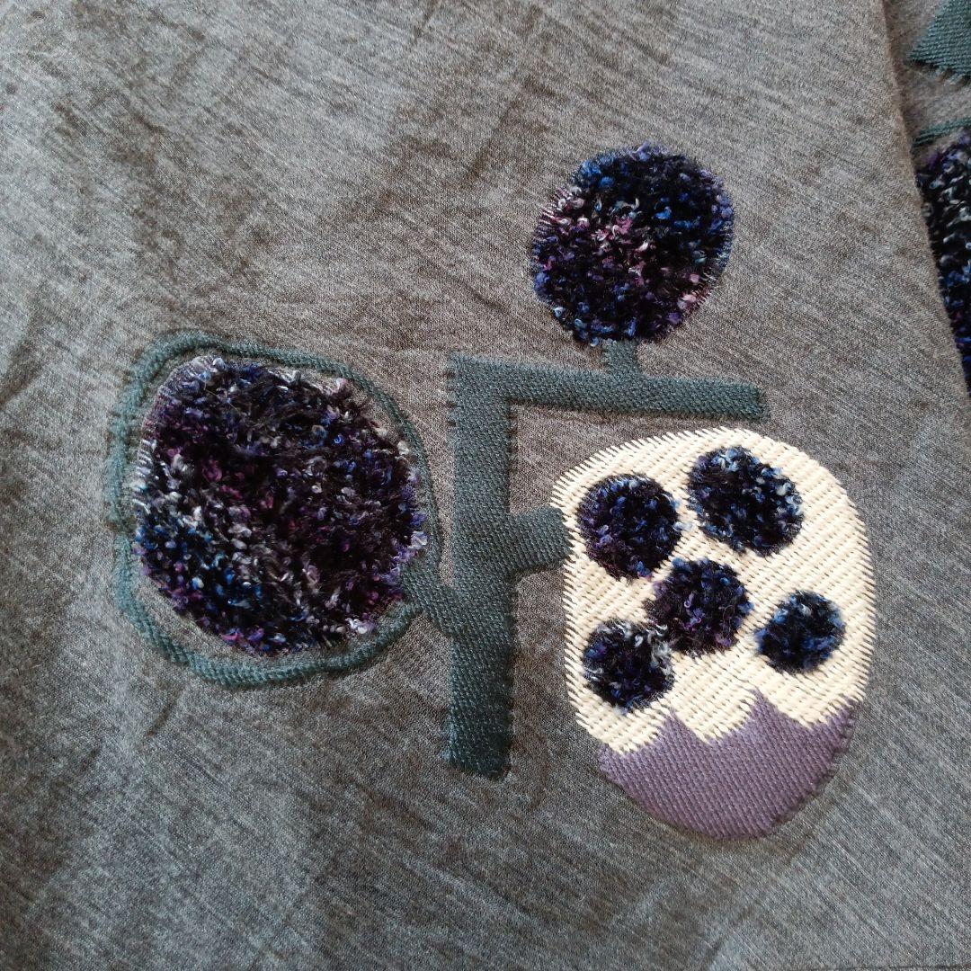 慈雨　ジウ　センソユニコ　シャツ　ブラウス　スタンドカラー　薄手ジャケット　刺繍