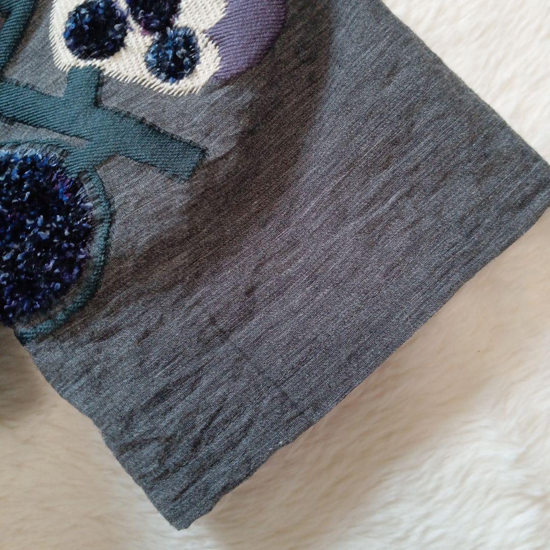 慈雨　ジウ　センソユニコ　シャツ　ブラウス　スタンドカラー　薄手ジャケット　刺繍