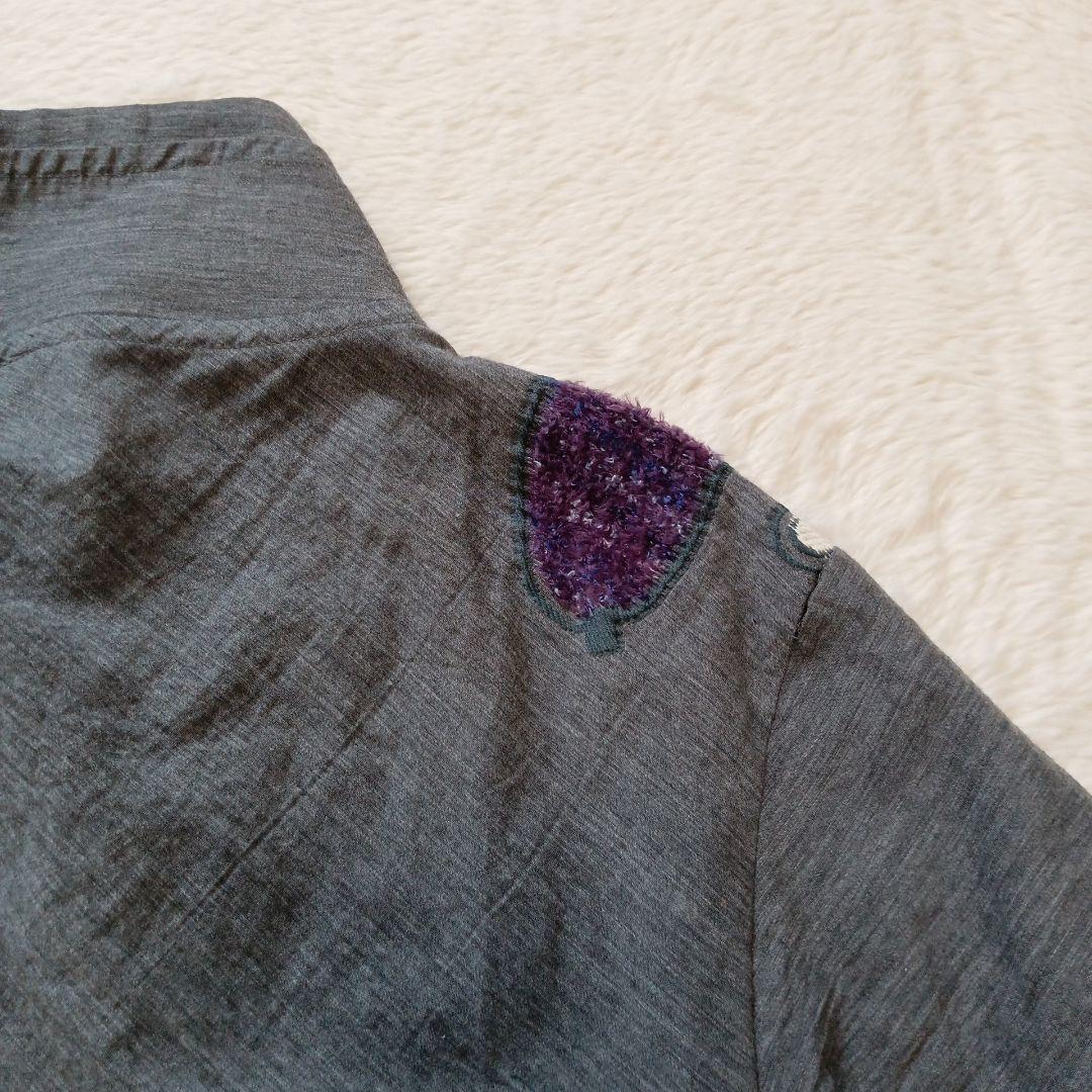 慈雨　ジウ　センソユニコ　シャツ　ブラウス　スタンドカラー　薄手ジャケット　刺繍
