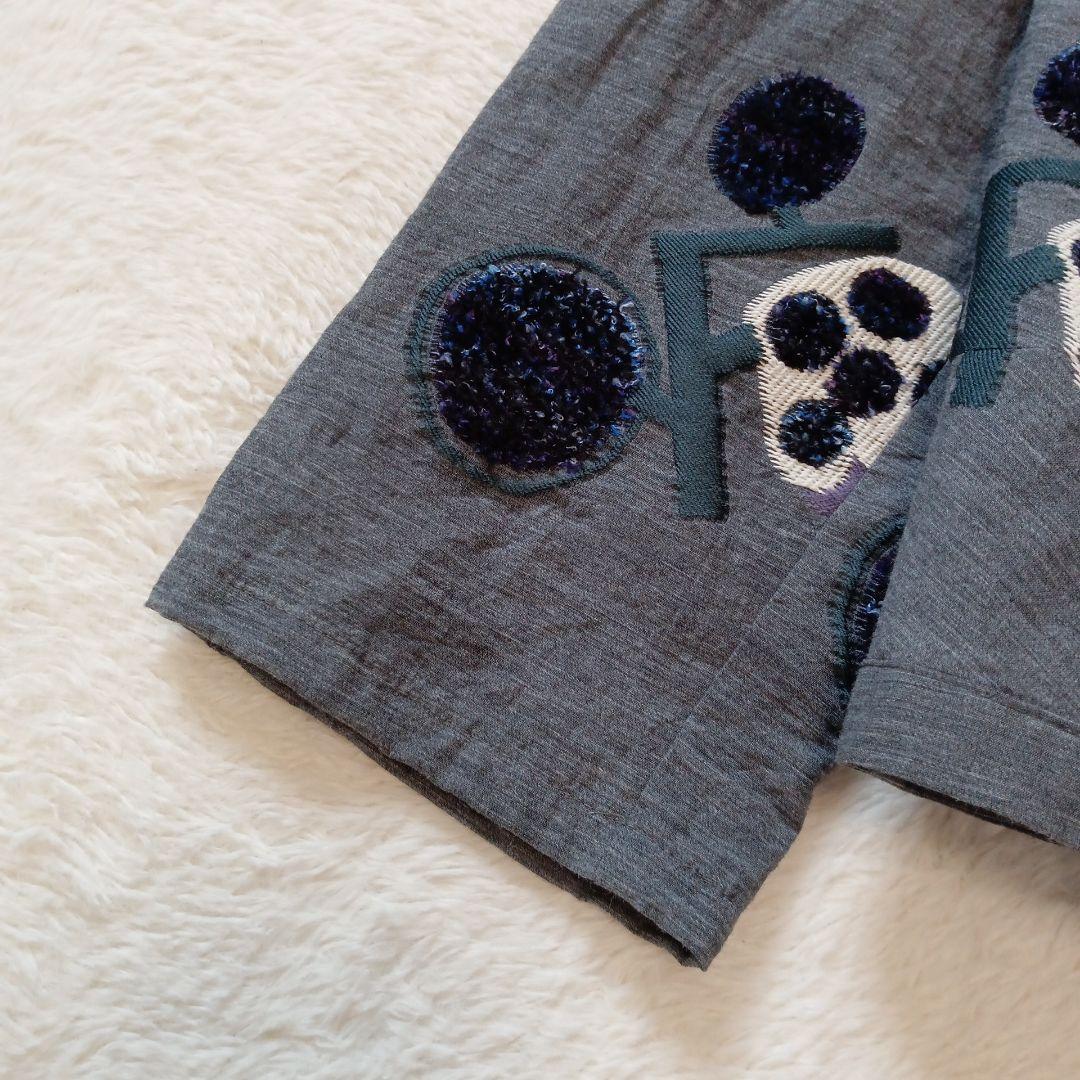 慈雨　ジウ　センソユニコ　シャツ　ブラウス　スタンドカラー　薄手ジャケット　刺繍