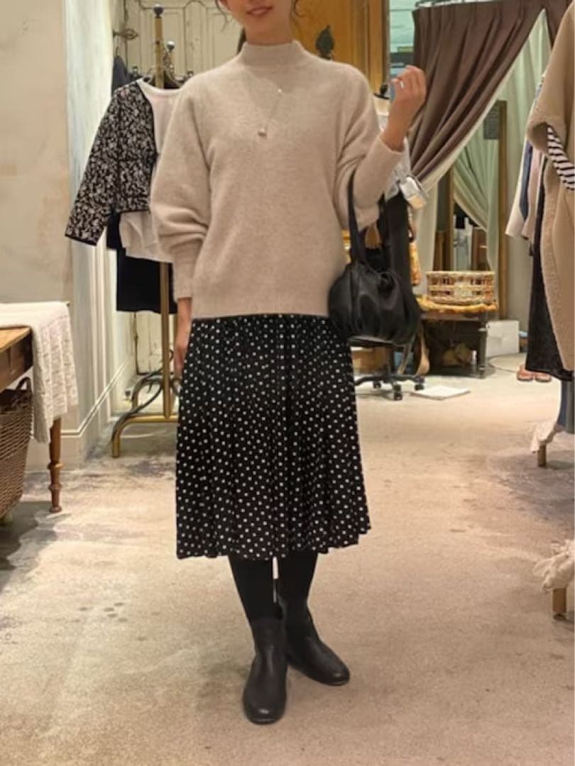 今季✦ฺ新品✦ฺBEARDSLEY/ビアズリー　 ドットギャザーワンピース　サイズ0
