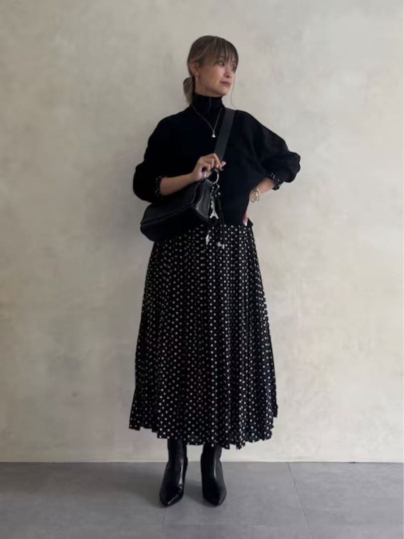 今季✦ฺ新品✦ฺBEARDSLEY/ビアズリー　 ドットギャザーワンピース　サイズ0