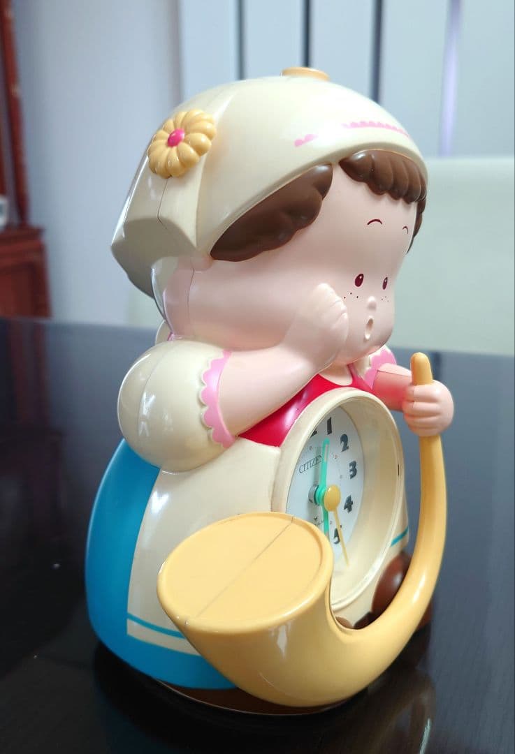 当時物「アルプスの乙女」目覚まし時計　リズム時計