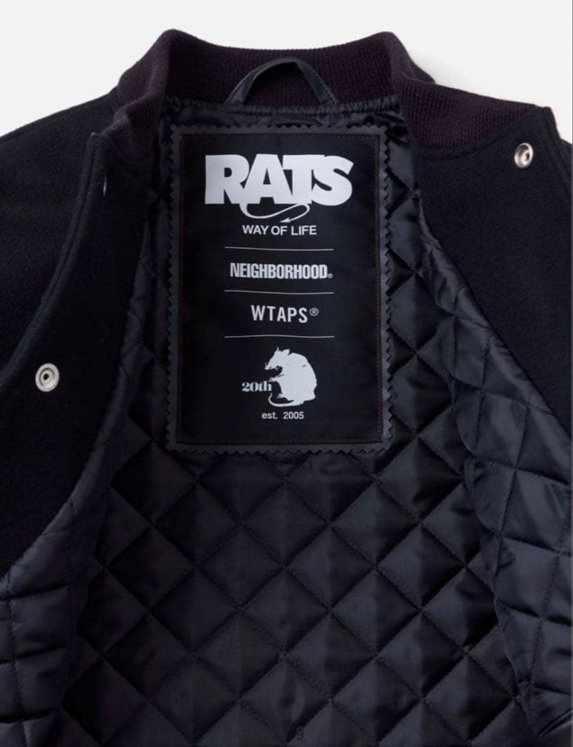 rats neighborhood wtaps レザー×メルトン ジャケット