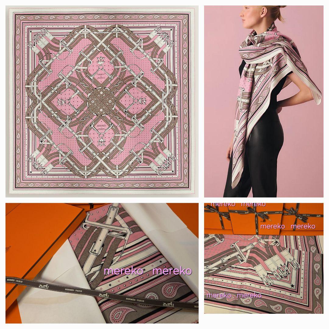 最新作❗【新品】HERMES カレジェアン 馬銜 バンダナ カシミアシルク