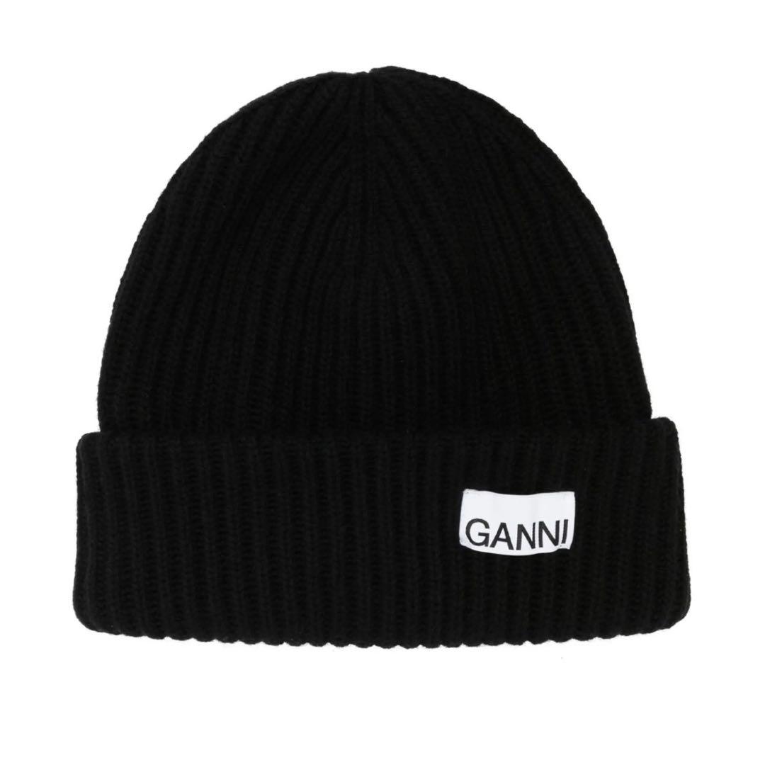 GANNI ブラック ビーニー