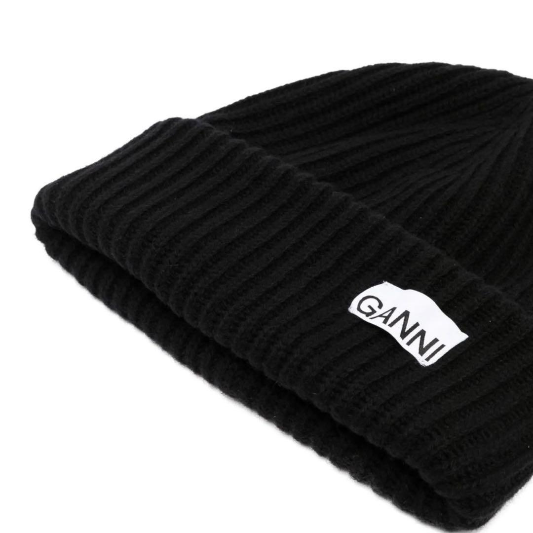 GANNI ブラック ビーニー