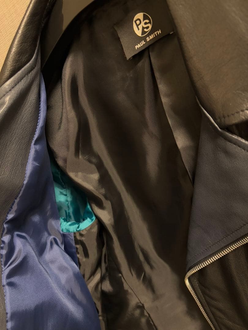 PAUL SMITH ダブルライダースジャケット 黒