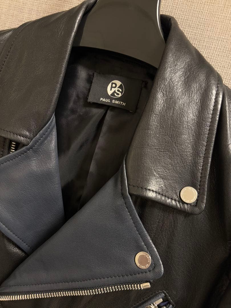 PAUL SMITH ダブルライダースジャケット 黒