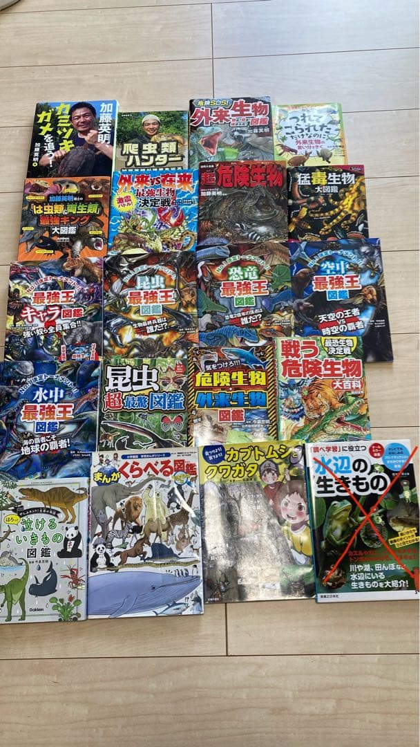 ㉔生き物 図鑑 19冊セット まとめ売り 外来生物/昆虫/恐竜/最強王/危険生物
