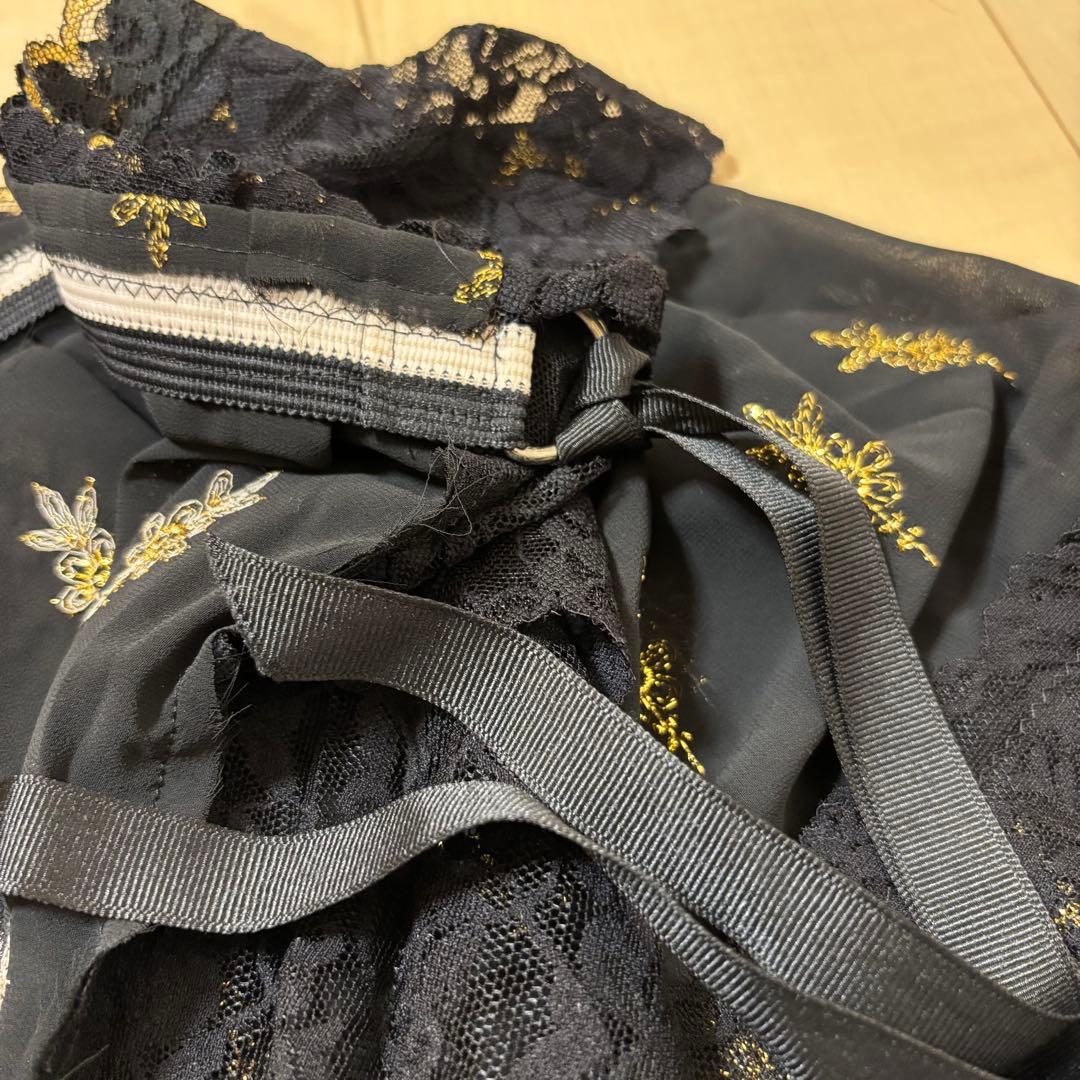 SALE中！ベリーダンス スカート 巻きスカート 黒×ゴールド刺繍 米国製新品