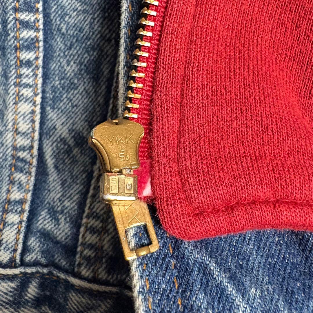80s Levi's カナダ製　フード付きレイヤード　デニムジャケット