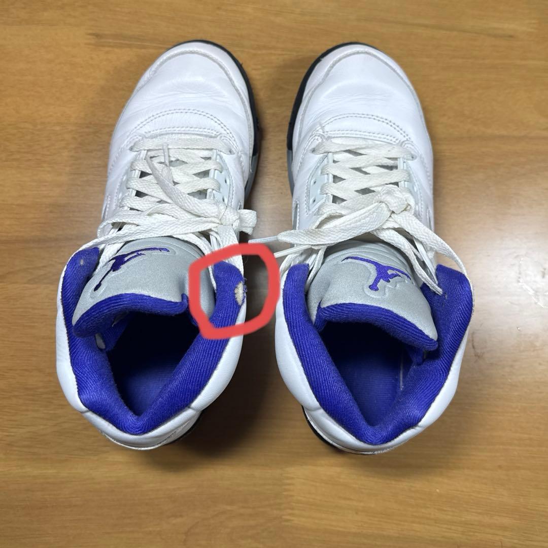 AIR JORDAN 5 RETRO (GS) 24cm ホワイト パープル