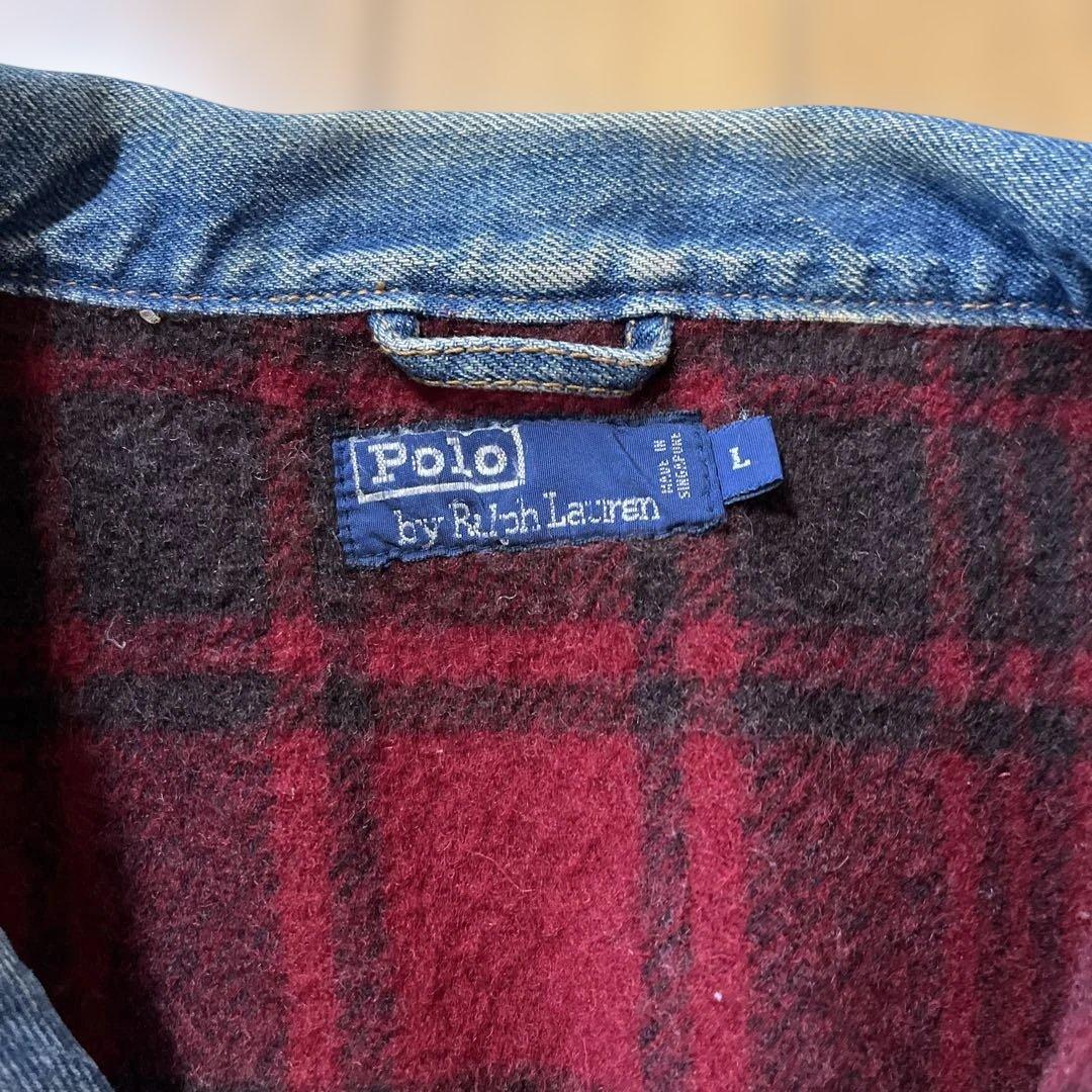 メグ古着Polo by Ralph Lauren デニムジャケット L