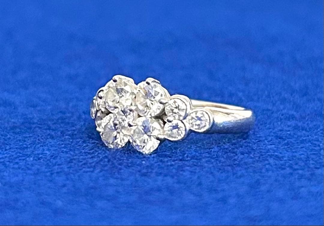 プラチナ900 Pt900 ダイヤモンド 1.48ct 6.28g 10号 指環