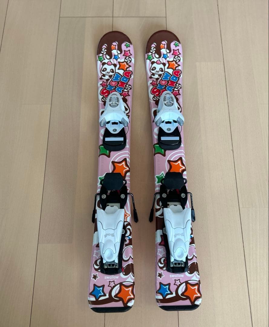 SWALLOW キッズ用スキーセットPANDA 70cm ストック付き