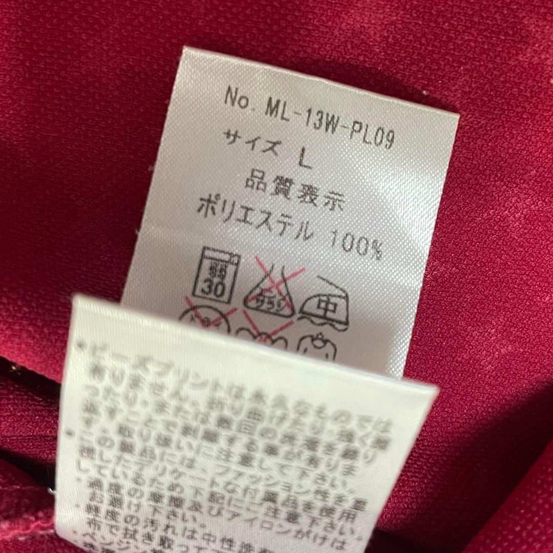 良品 MARK & LONA メンズポロシャツ レッド Lサイズ　ラメスカル