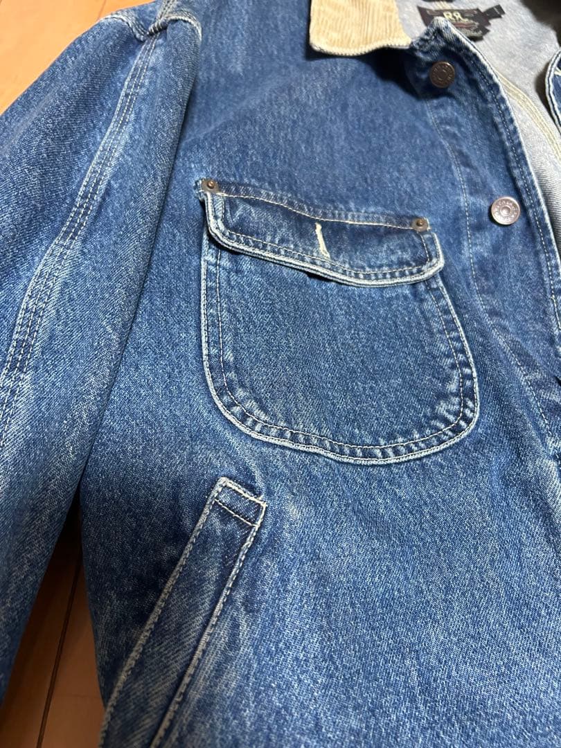 RRL デニムジャケット コーデュロイ襟付き