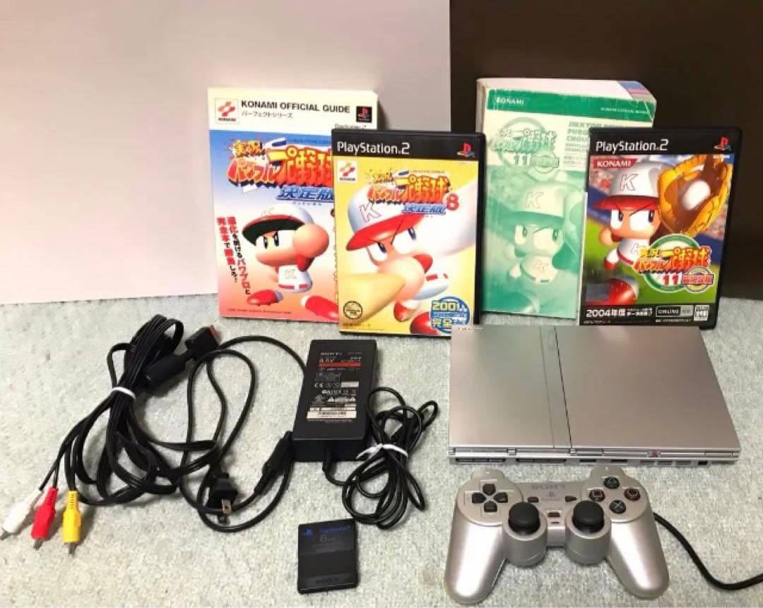 SONY PS2 SCPHー79000 本体　コントローラー　パワプロソフト付き