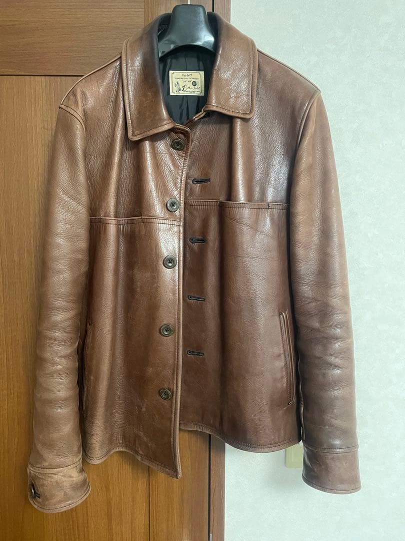 varde77 ダメージホースレザーエイジングジャケット