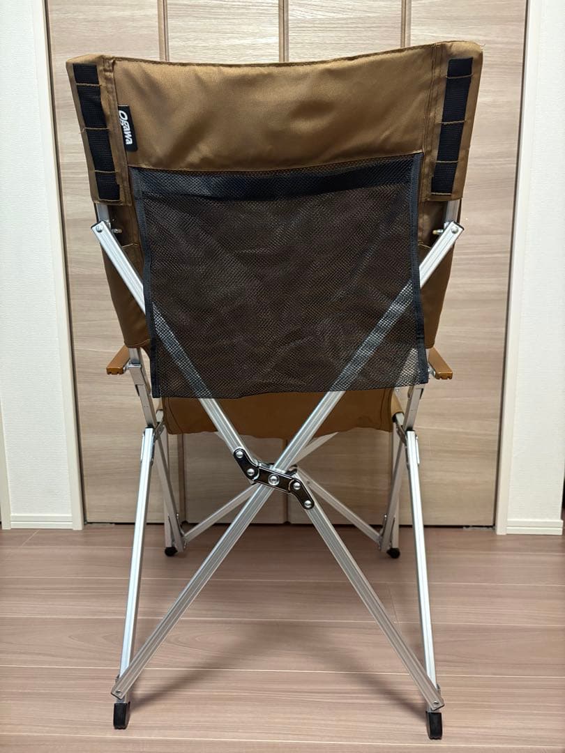 美品 小川キャンパル（OGAWA CAMPAL）ハイバックチェア（モカブラウン）